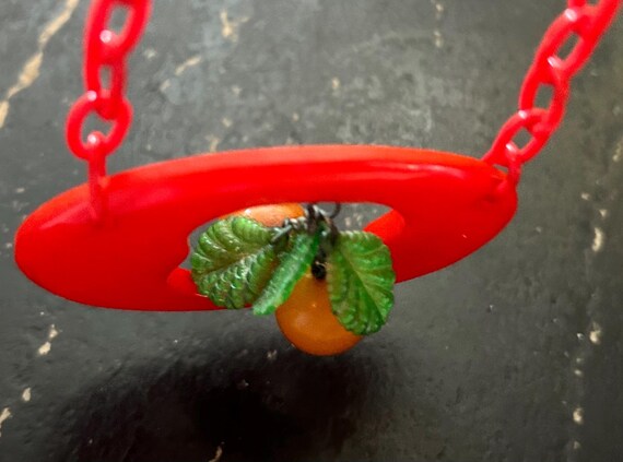 Bakelite Cherries Necklace - image 7