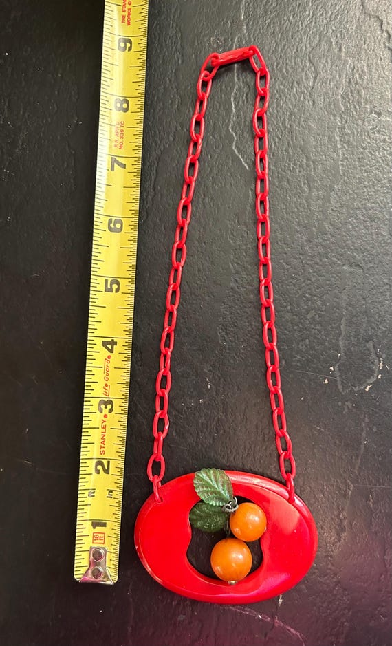 Bakelite Cherries Necklace - image 5