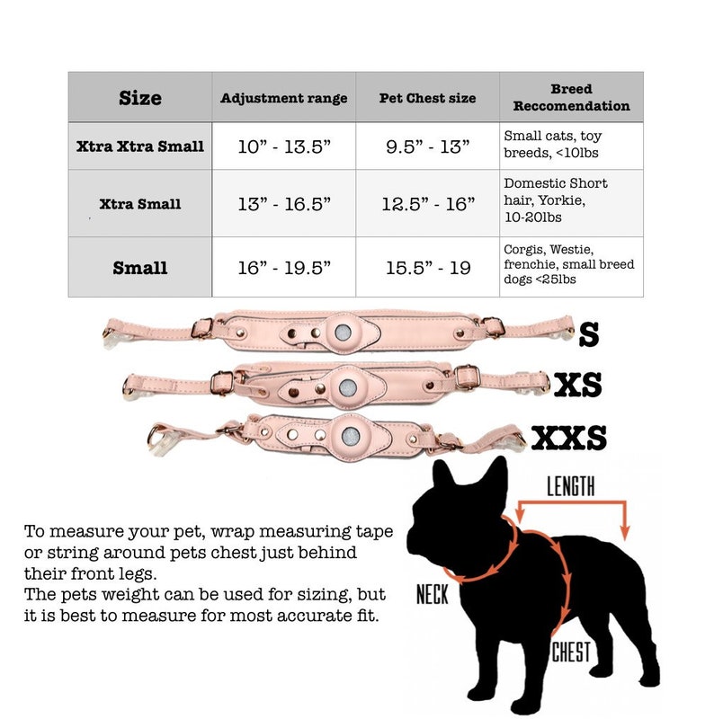 Premium Vegan Leather Apple Airtag Pet Harness All in One Etsy