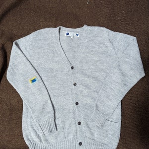 Undead Industry of All Nations 100% Alpaca Cardigan Sweater with Visible Mends