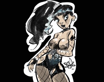 Vinyl Sticker - Goth Girl