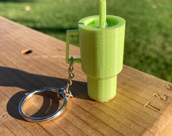 TrendicobyAndy Mini Stanley Tumbler Keychain/ Mini Tumbler/ Stanley Tumbler/ Mini Keychain/ Cute Keychain/ Trendy Keychain/ Pink Stanley Tumbler Keychain