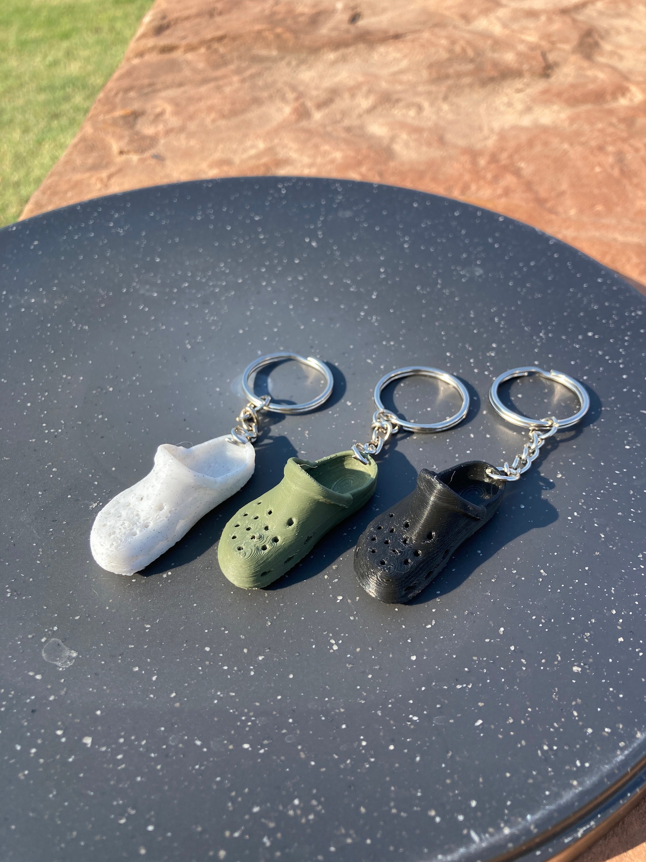 Mini Crocs Sandal Keychain Charm Keyring Key Holder Novelty Keychain Gift