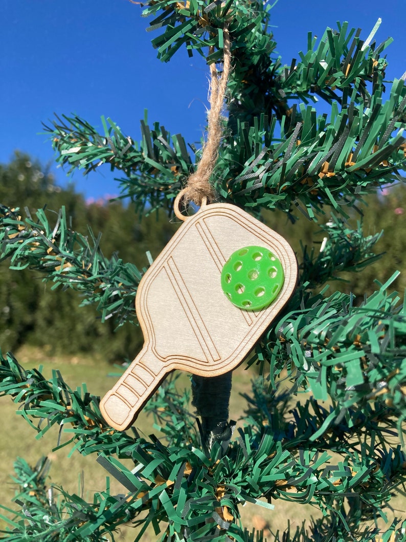Pickleball Christmas Ornament/ Miniature Pickleball Paddle/ Etsy
