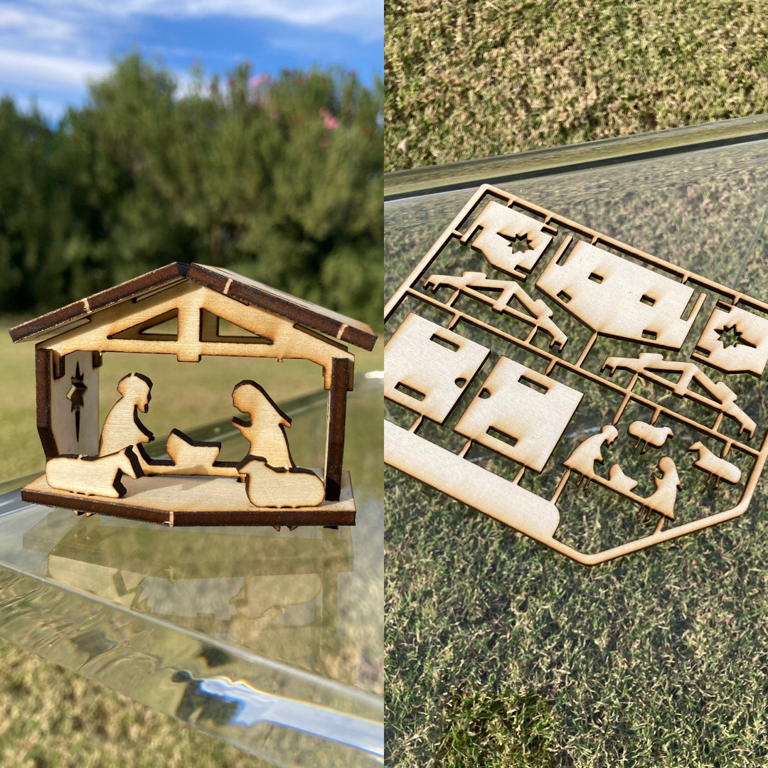 Nativity Scene Card Kit/ Miniature Nativity Scene/ Diy Etsy