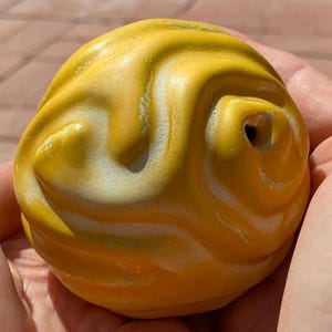 Finger labyrinth ball for meditation, stress relief and prayer- yellow
