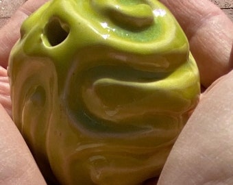 Labyrinth ball for meditation, stress relief and prayer- Lime green