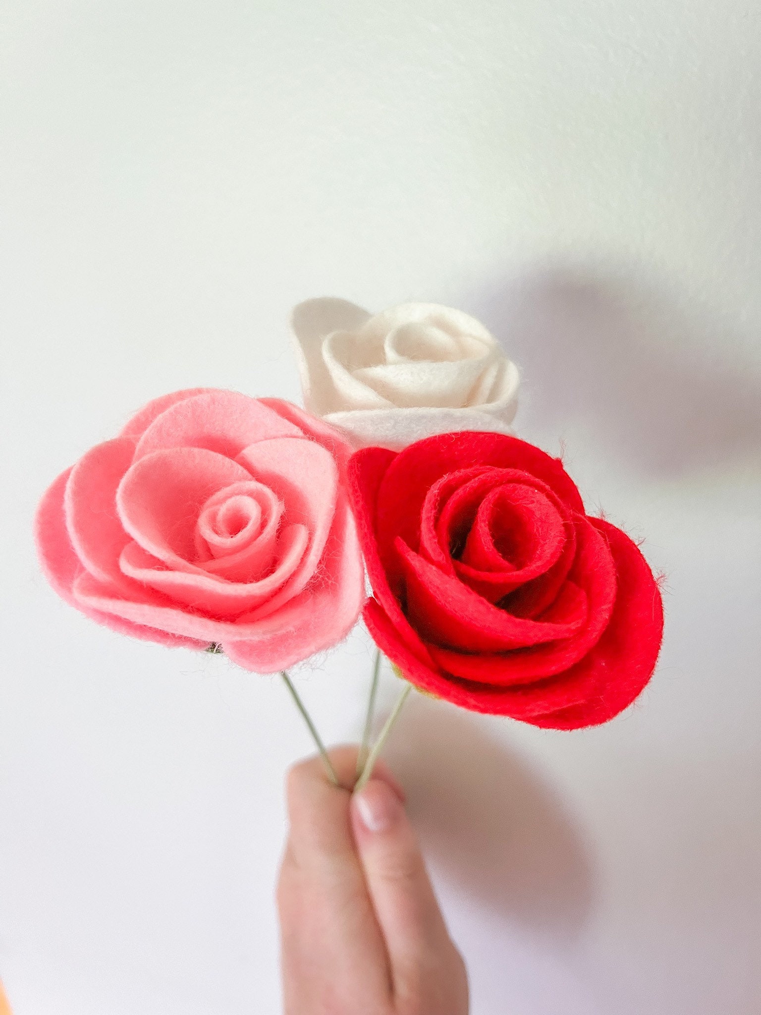 Build Your Own Bouquet Single Stem Flowers Felt Flowers Etsy