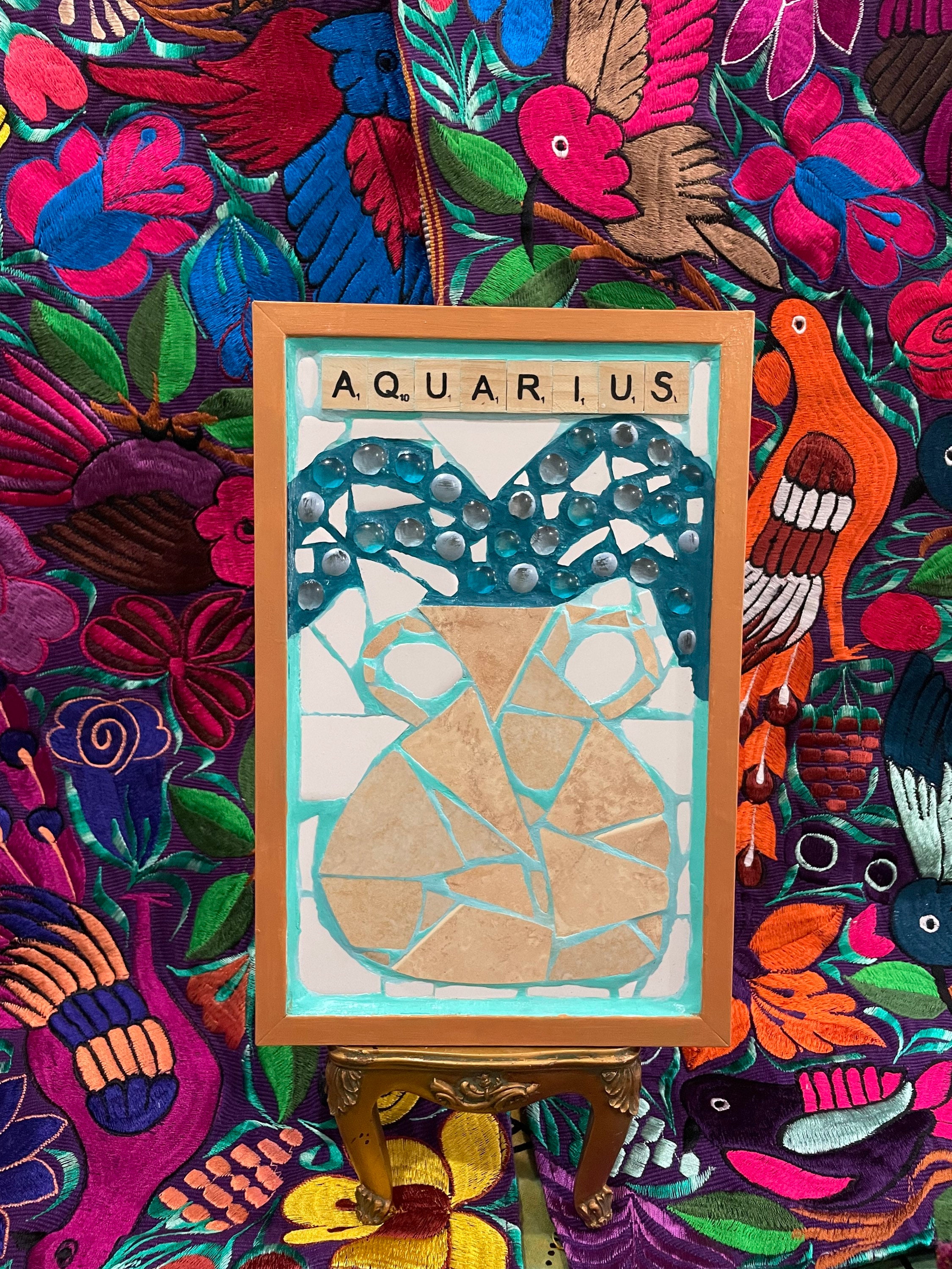 Aquarius Mosaic Aquarius Wall Art Astrology Mosaic - Etsy Aquarius Mosaic Aquarius Wall Art Astrology Mosaic - Etsy