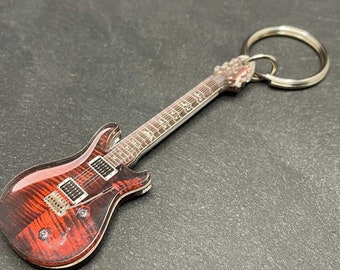 Miniature guitar PRS Custom 22 FR guitar keychain gift idea for guitarist