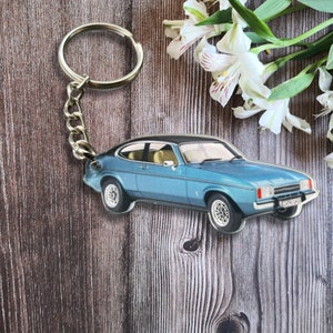 Ford Fiesta vintage car key ring Retro automobile gift idea Ford Fiesta miniature key ring