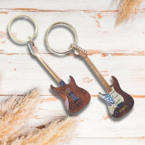 Porte-clés guitare miniature guitare Fender Stevie Ray Vaughan cadeau musicien
