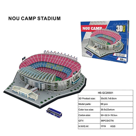 3D Barcelona-camp NOU Football Stadium Jigsaw Puzzle - Etsy