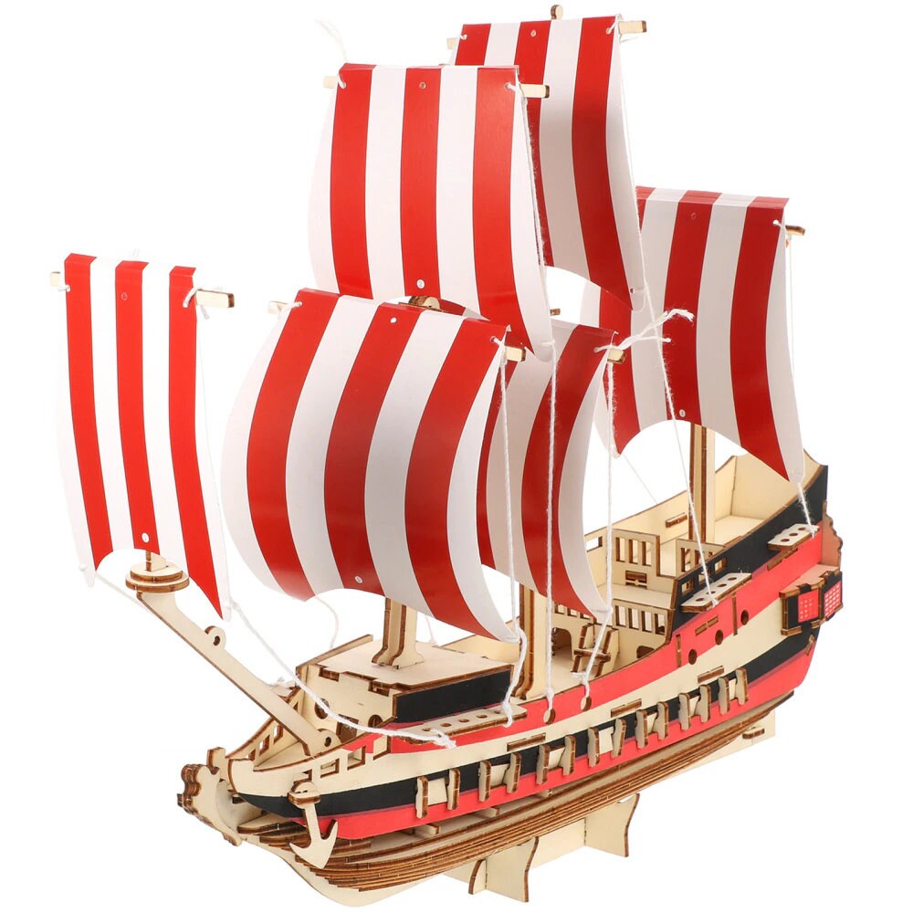 3D Wooden Sailing Ship Puzzles Kit Building Sailing Boat Etsy