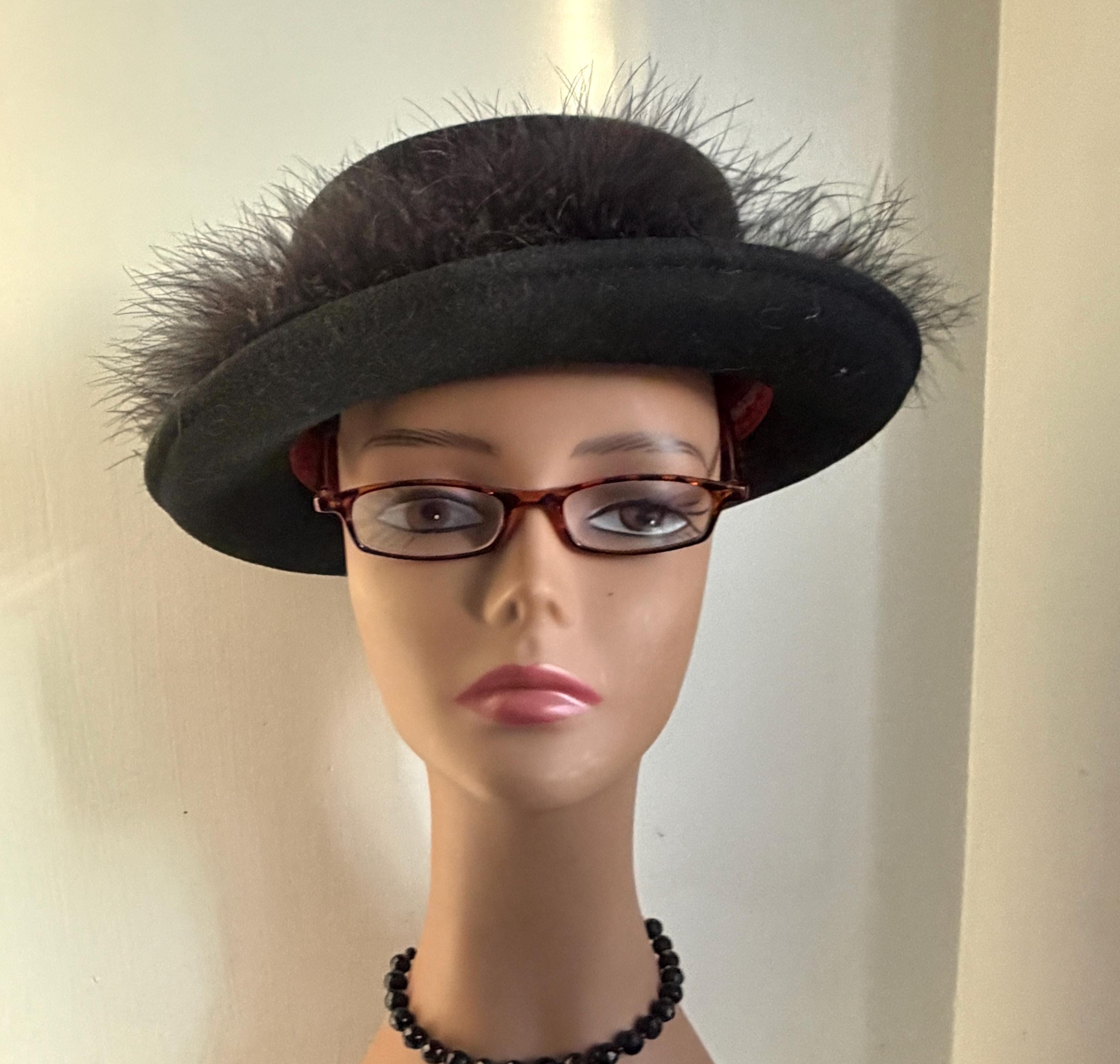Ann‎ Taylor Bollman Brown 100% Wool Felt Fedora Hat with Black Ribbon Band USA Whether you main image 4