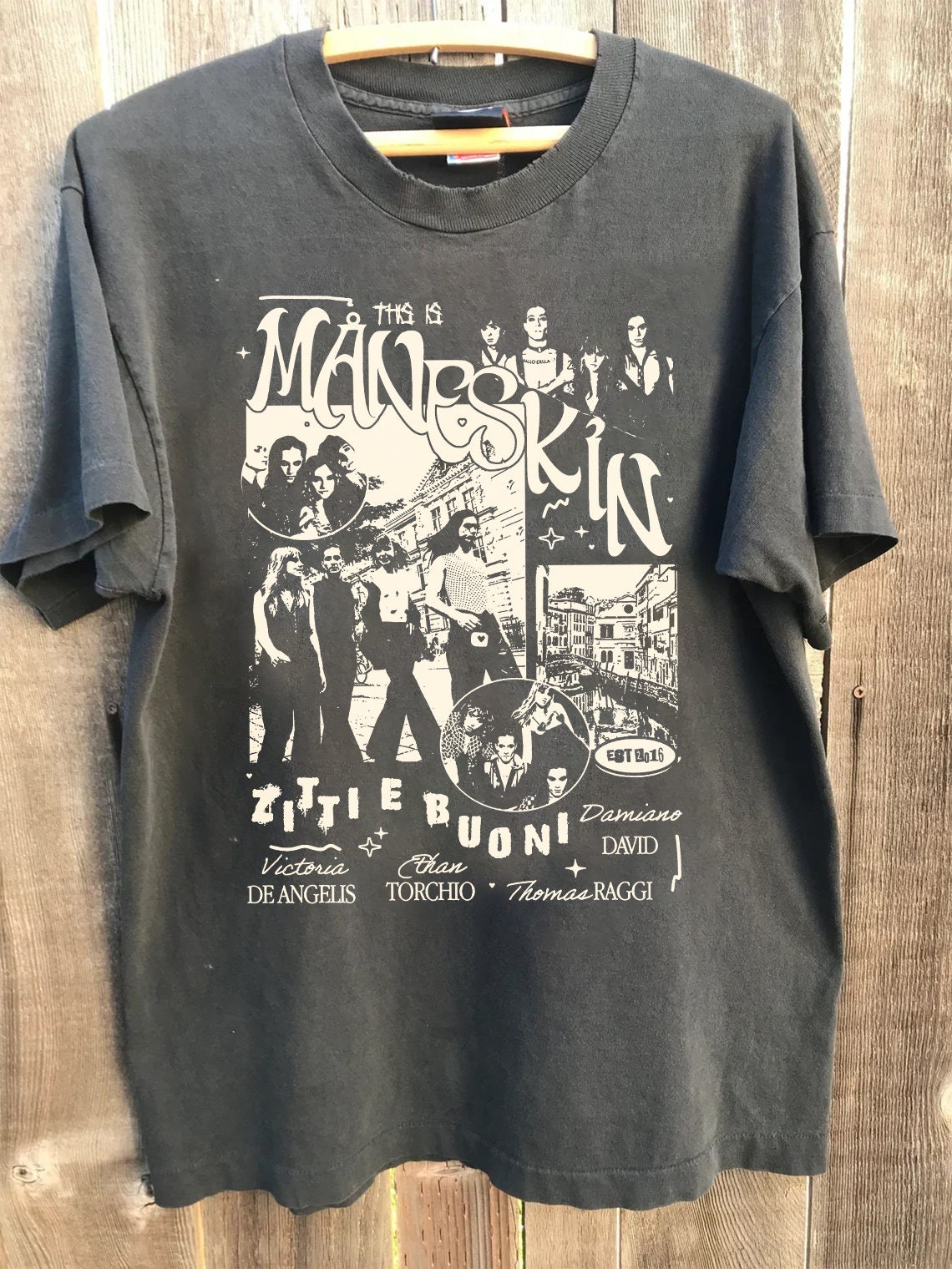 maneskin tシャツ Måneskin | Fisheye Cotton T-Shirt | Official Store