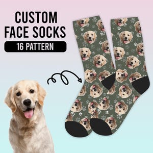 Personalized Pet Photo Socks, Funny Dog Socks, Custom Cat Socks, Pet Photo Socks, Socks for Mom Dad, Fathers Day Gifts, Dog Dad Gifts