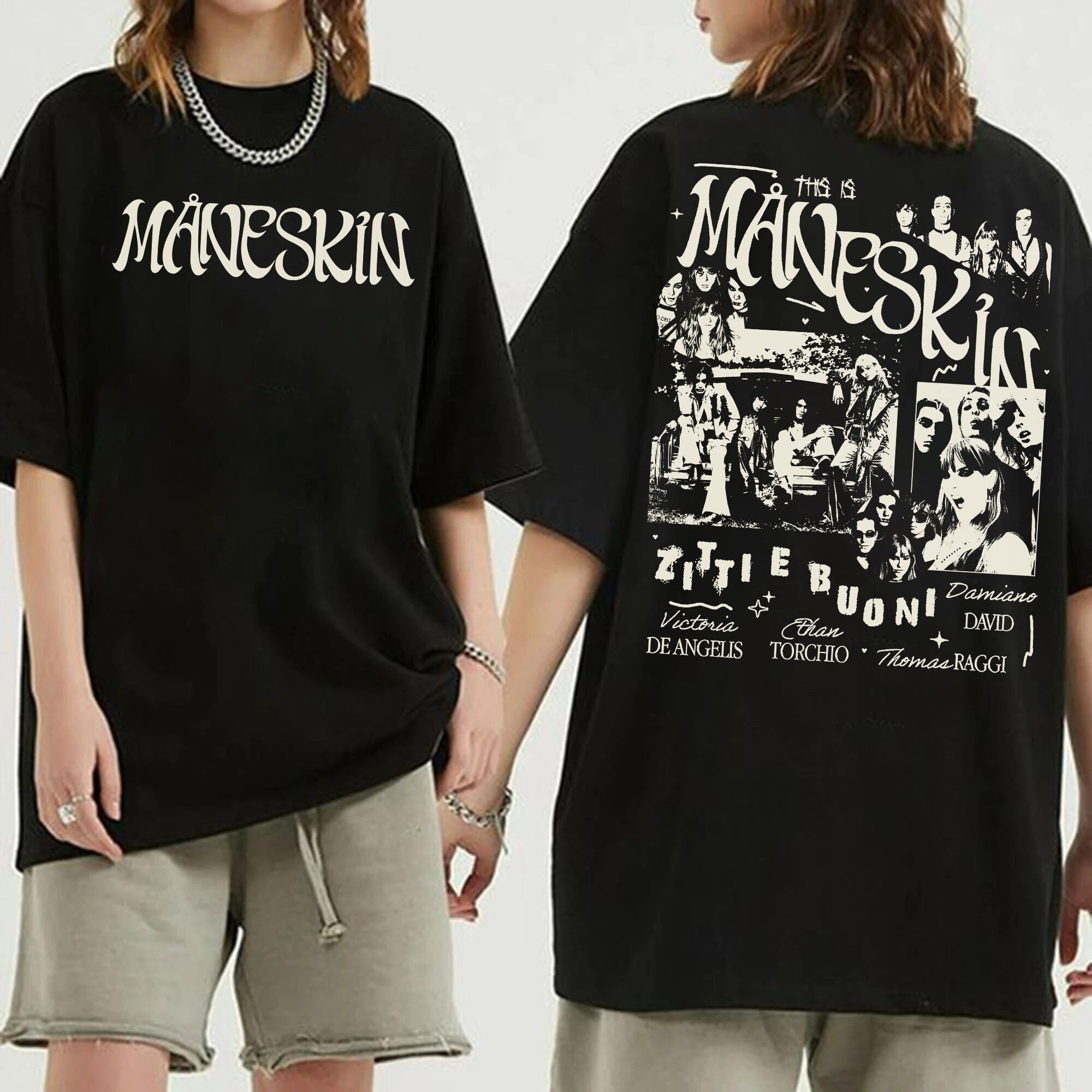 Maneskin 2side Shirt, Maneskin World Tour 2023 Shirt