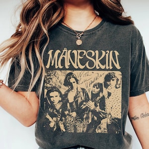Maneskin T-shirt, Maneskin Shirt, Måneskin Rock Band T-shirt