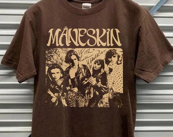 Måneskin サイン入り Tシャツ Maneskin T-shirt,rush World Tour Måneskin Tour 2024 Shirt