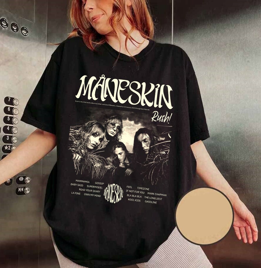 Comfort Color Måneskin Rush Tour 2023 Shirt, Maneskin Shirt