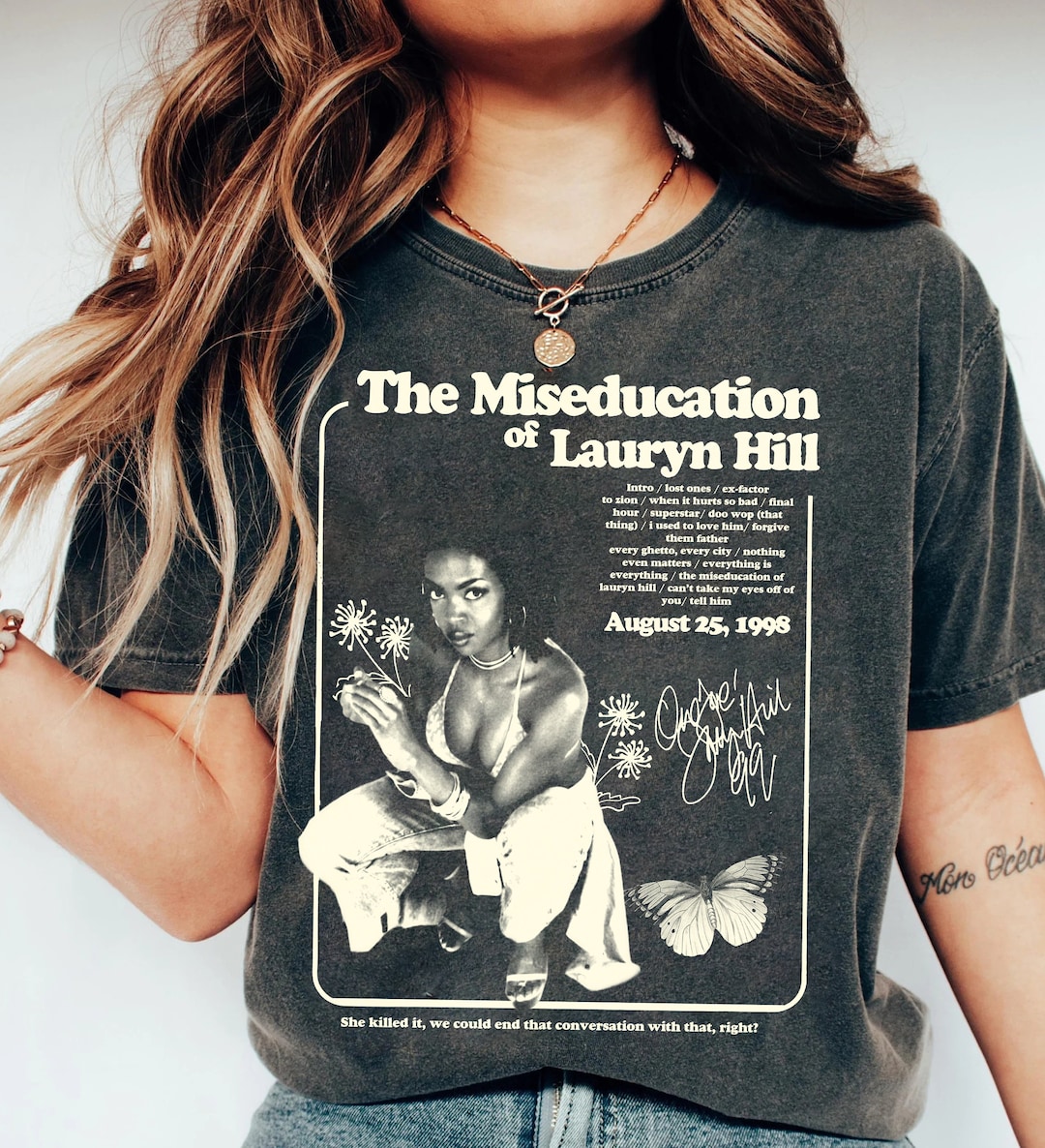Lauryn Hill Retro Graphic T-shirt, the Miseducation of Lauryn Hill