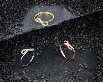 Infinity Love Ring • Infinity Stackable Ring • Limitless Ring • Birthday Gift • Christmas Gift for Her • Minimalist Dainty Ring