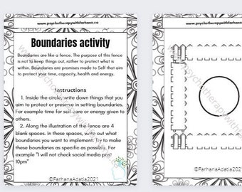 boundary worksheet etsy canada