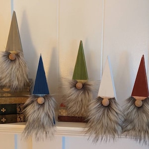 Painted Wood Gnomes - Cute Gnome Decor - Large Gnome Decoration