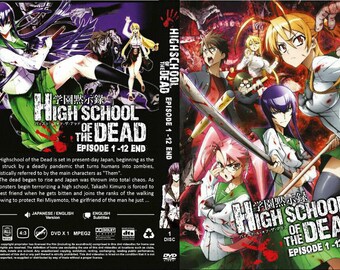 Japan Anime Dvd High School Of The Dead Complete Series Etsy