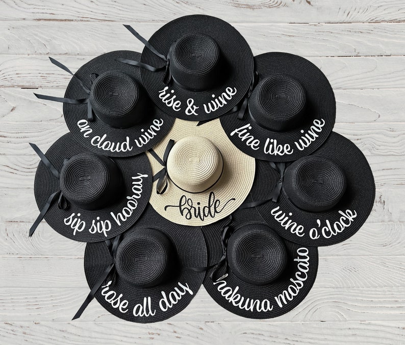 Wine Tasting Sun Hat Winery Bachelorette Party Sun Hats Etsy