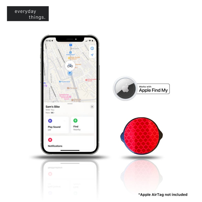 AirTag Bike Mount / Reflector. NO 3D Print Etsy