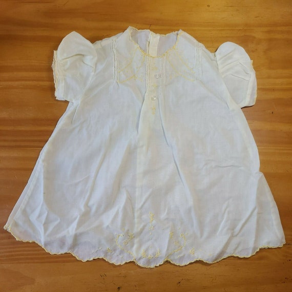 Vintage Child's Embroidered Pintucked Gown Dress … - image 2