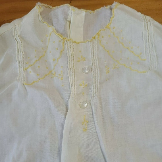 Vintage Child's Embroidered Pintucked Gown Dress … - image 3