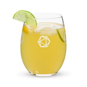 d20 Stemless Wine Glass