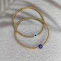 Evil Eye Bracelet, Beaded Bracelet, Dainty, Evil Eye Charm, Protection Bracelet, Stacking Bracelet, Good Luck, Handmade Jewellery