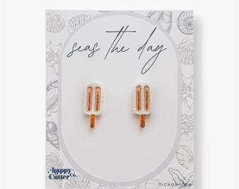 Handmade Clay Popsicle Stud Earrings: Summer Fun Jewelry