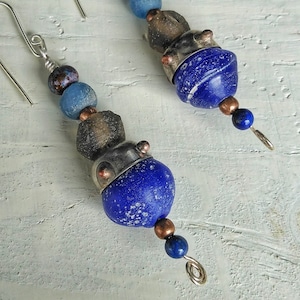 Designer jewelry /Boho Oriental style/Magic Blue/Unique Earrings for You/Handmade Earrings