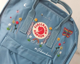 Zaino personalizzato con ricamo Fjallraven Kanken Adoro questo