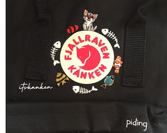 Zaino personalizzato Fjallraven Kanken ricamato Catlove