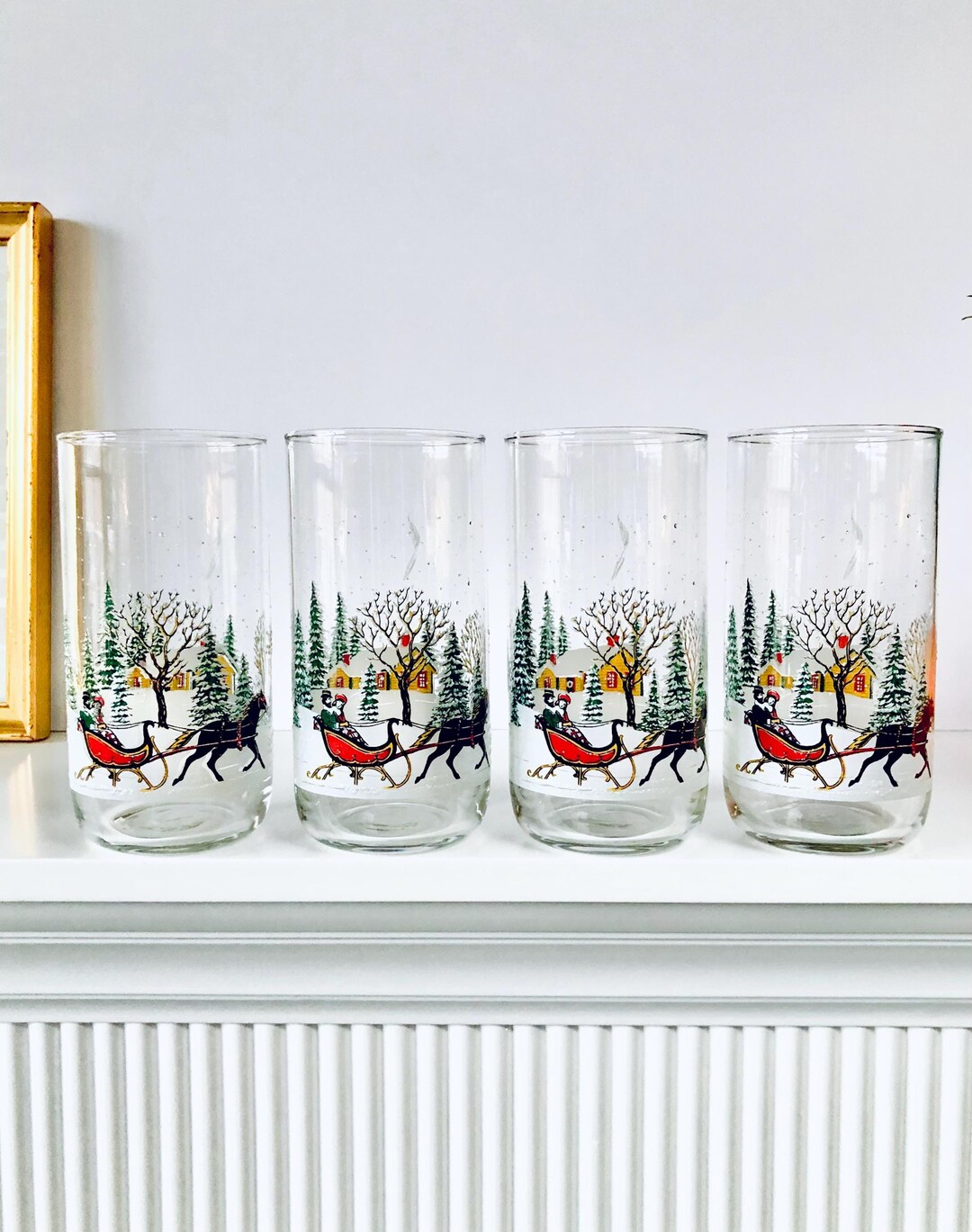 Williams Sonoma The Grinch Christmas Glass Tumblers – Set Of 4, NIB
