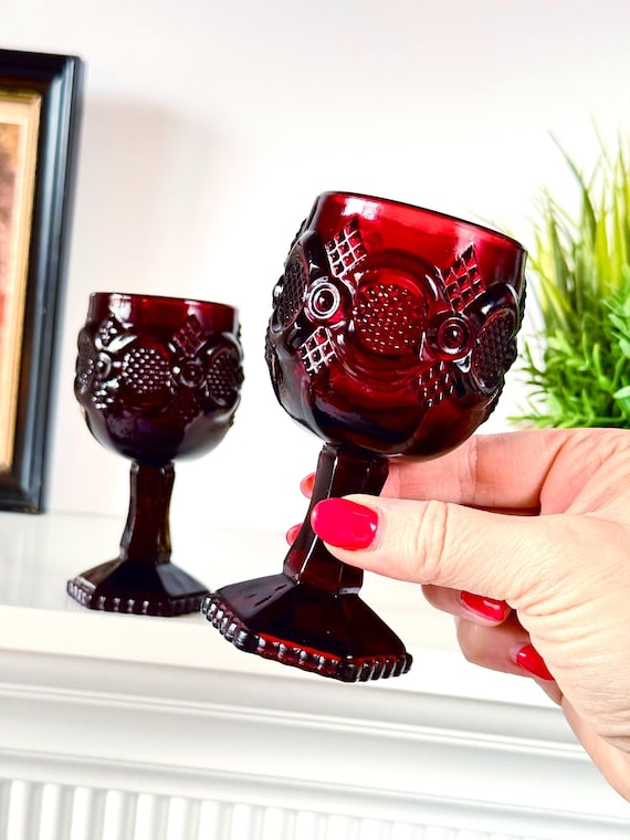 Vintage 3.75 Small vintage wine goblets main image 1