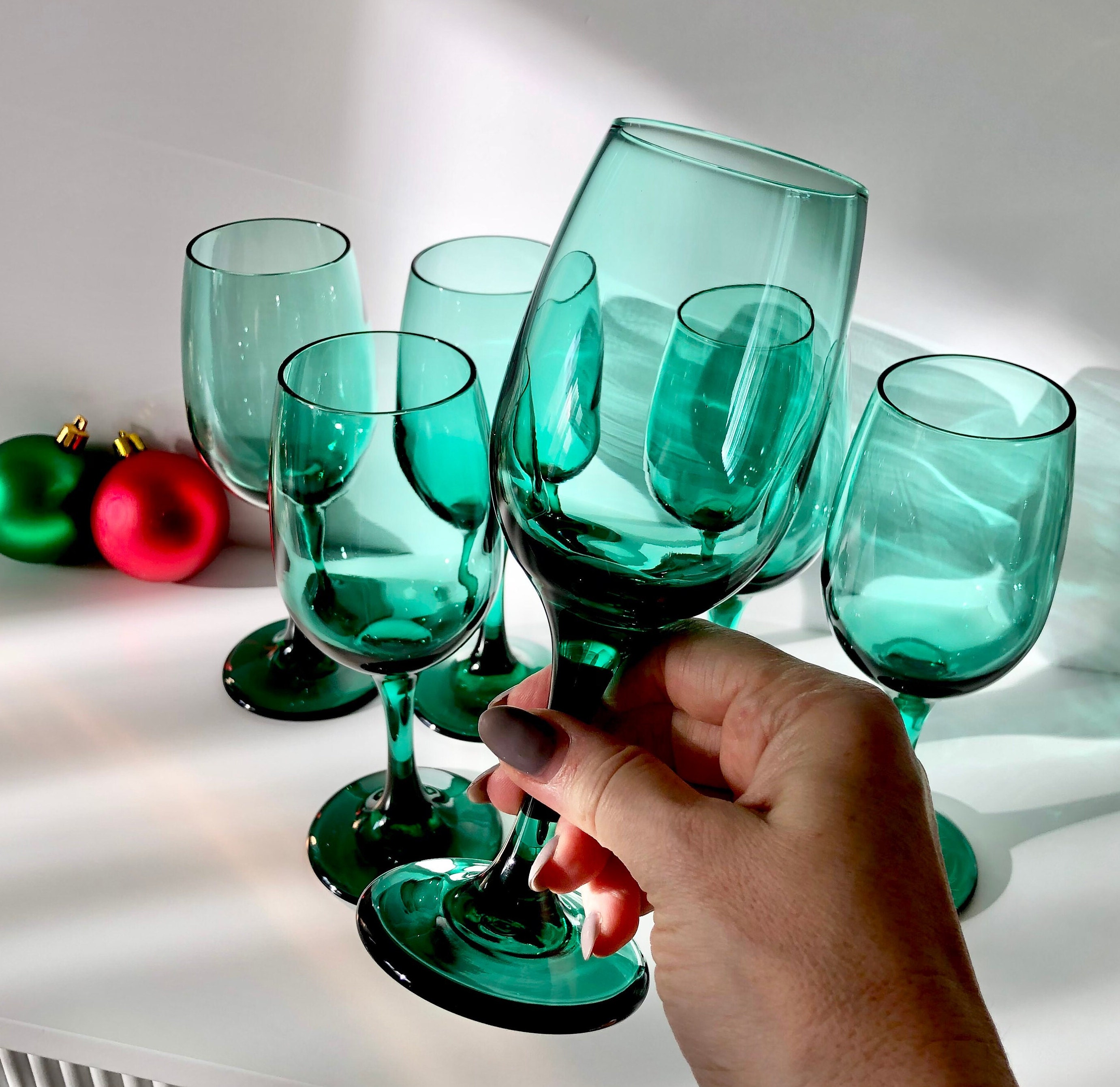 Christmas Drinking Glasses Etsy Canada