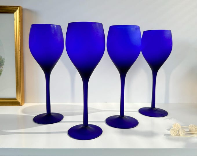 Blue Ceramic Wine Glasses main image 0