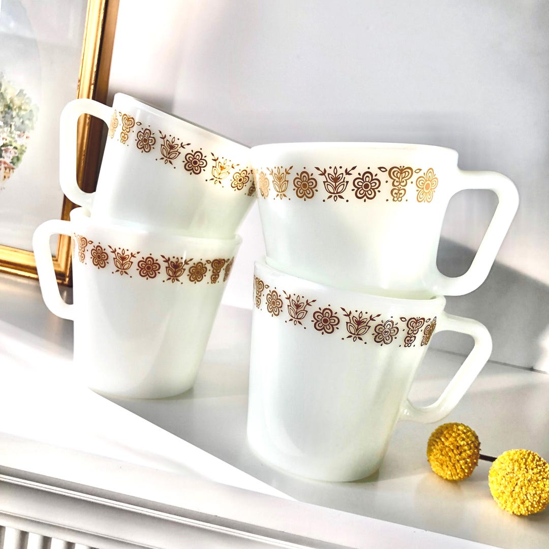 Pyrex Mugs Vintage Pyrex Golden Butterfly Coffee Mug: 1980s Retro Kitchen, Single ...