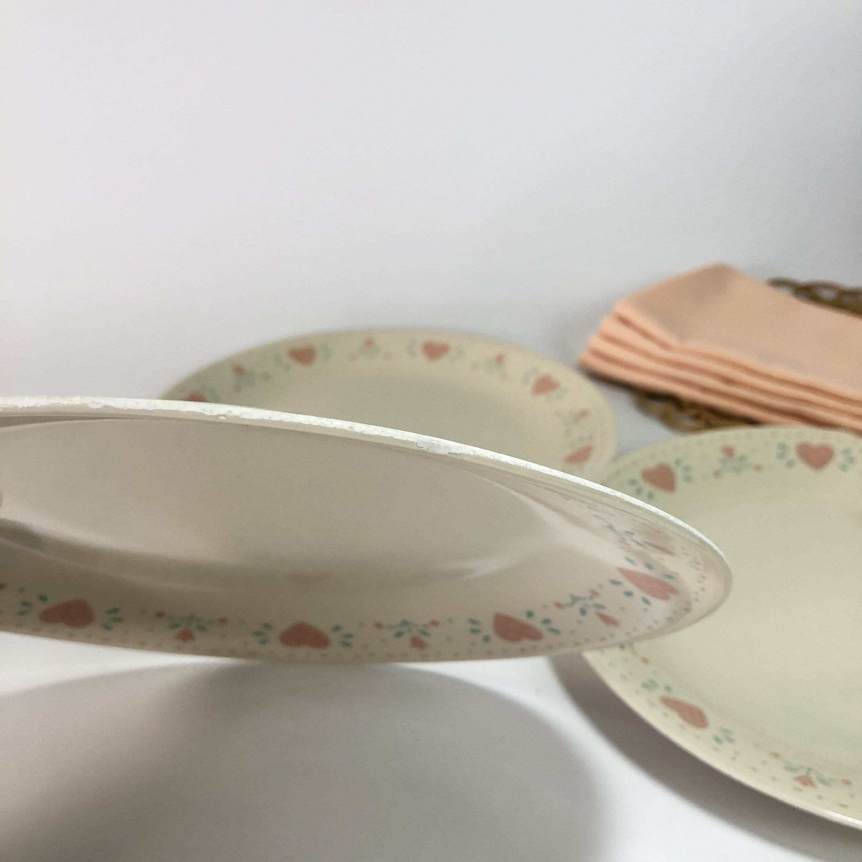 Vintage Corelle Dishes Set of 3 Forever Yours Hearts Pattern Etsy