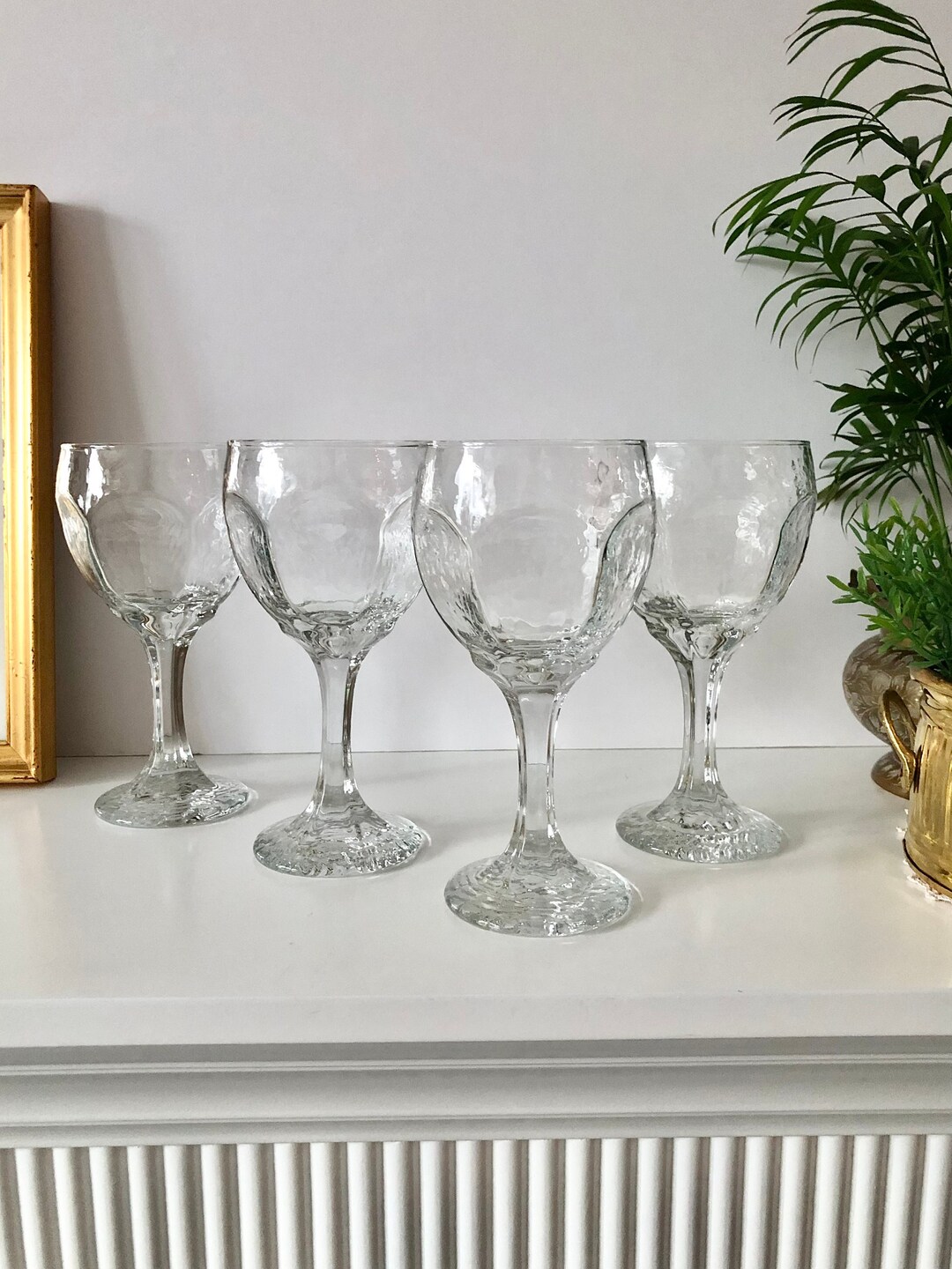 Vintage Libbey Chivalry Wine Glasses Set 1970s Set of 4 Etsy Canada