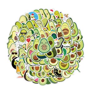 Kawaii Avocado für Laptop, Skateboard Sticker, Fahrrad Sticker, Gepäckaufkleber, Bumper Sticker, Planner Sticker und Bullet Journals