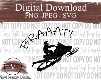 braaap snowmobile digital download svg png sublimation file jpeg personal use