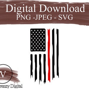 sottile linea rossa bandiera in difficoltà svg download digitale download immediato / best seller / file tagliato / file digitale